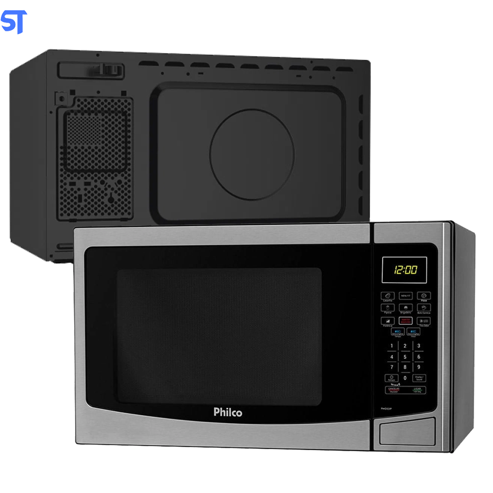 Micro-Ondas Philco 32 Litros Inox e Preto PMO33IP –220 Volts